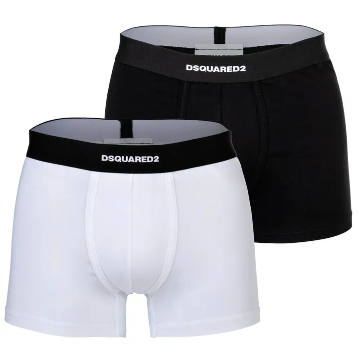 DSQUARED2 Calzoncillo boxer  negro / blanco
