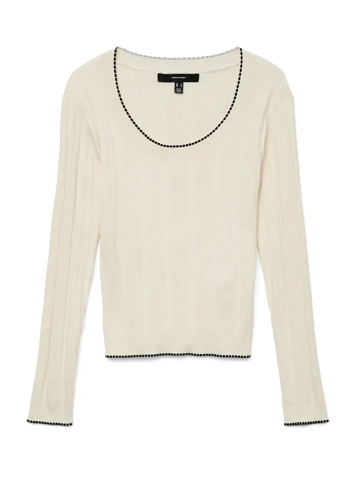 VERO MODA Jersey 'VMNina' beige / negro