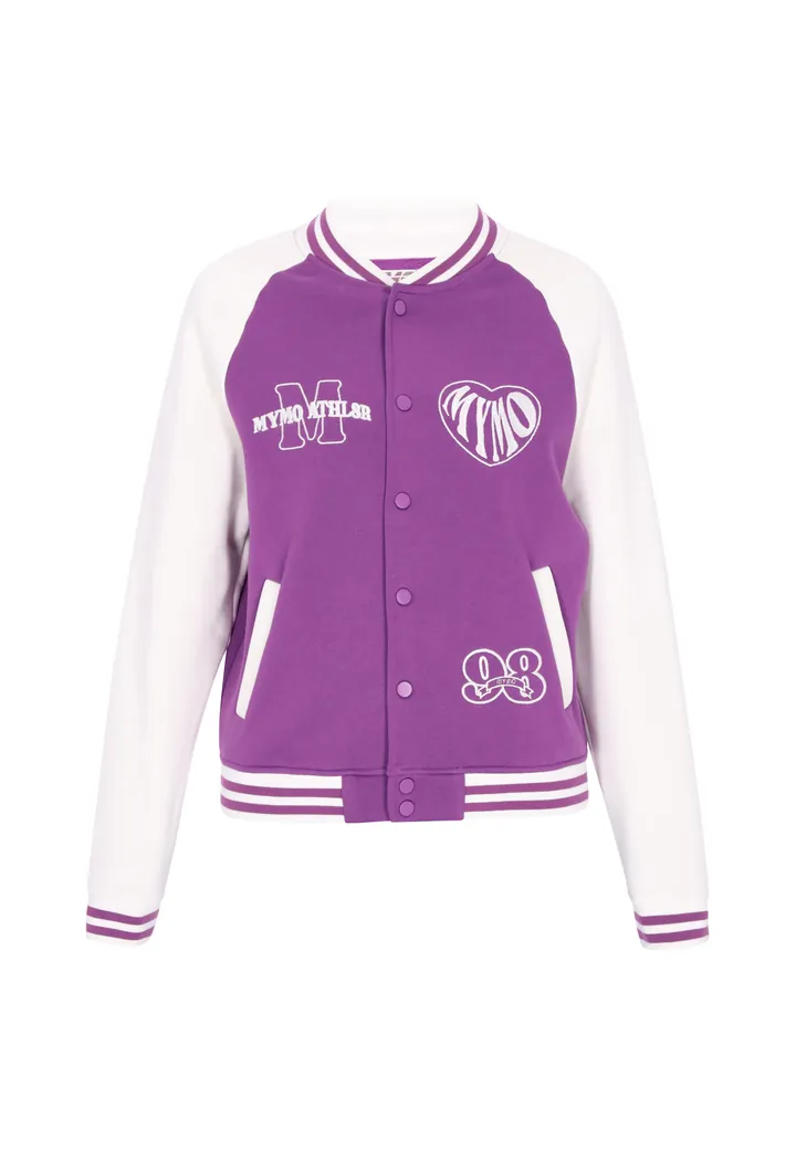 myMo ATHLSR Sudadera con cremallera  lila / offwhite