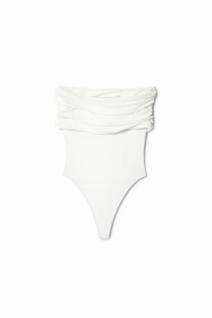Desigual, Body escote drapeado Nathy Peluso, Poliester, L