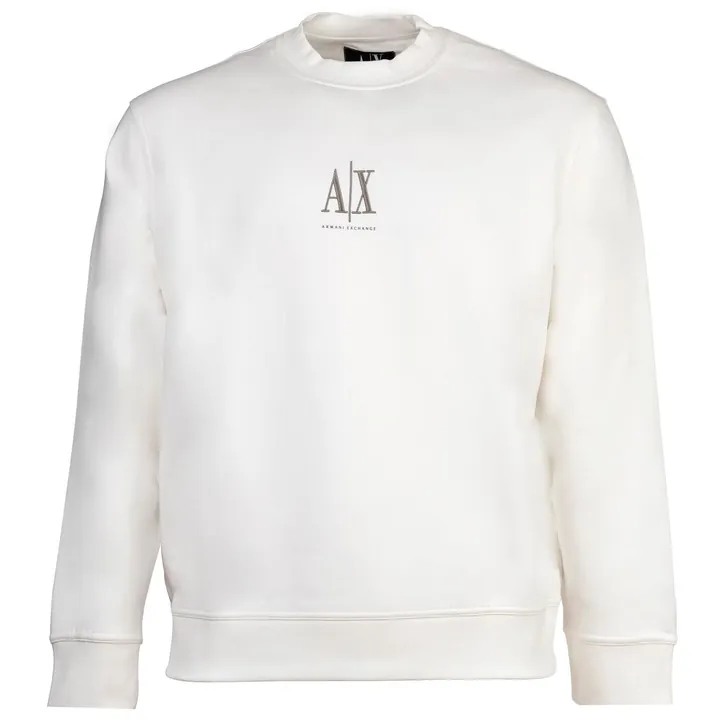 ARMANI EXCHANGE Sudadera taupe / blanco
