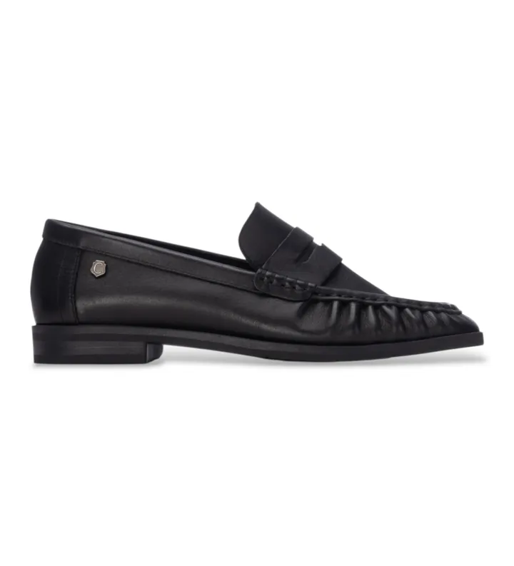Carmela para mujer. 16438904-NEGRO Mocasines de Piel 164389 negro (36), Plano, Ninguno, Casual, Clásico