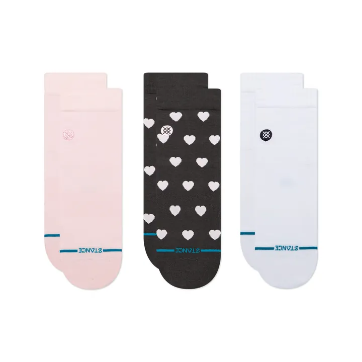 Stance Calcetines 'Hearts Lowrider'  rosa / negro / blanco