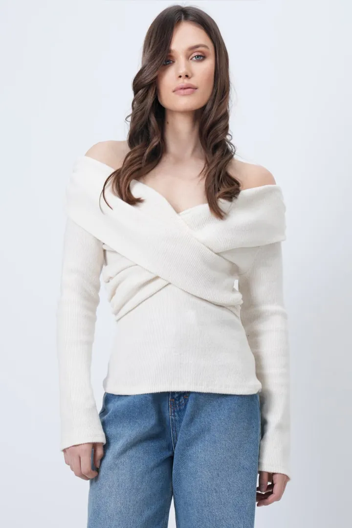 Trend Alaçatı Stili Camiseta  beige claro