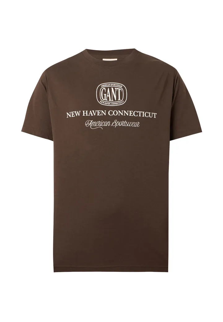 GANT Camiseta chocolate / offwhite