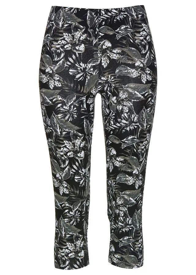 Leggings capri de mezcla de algodón