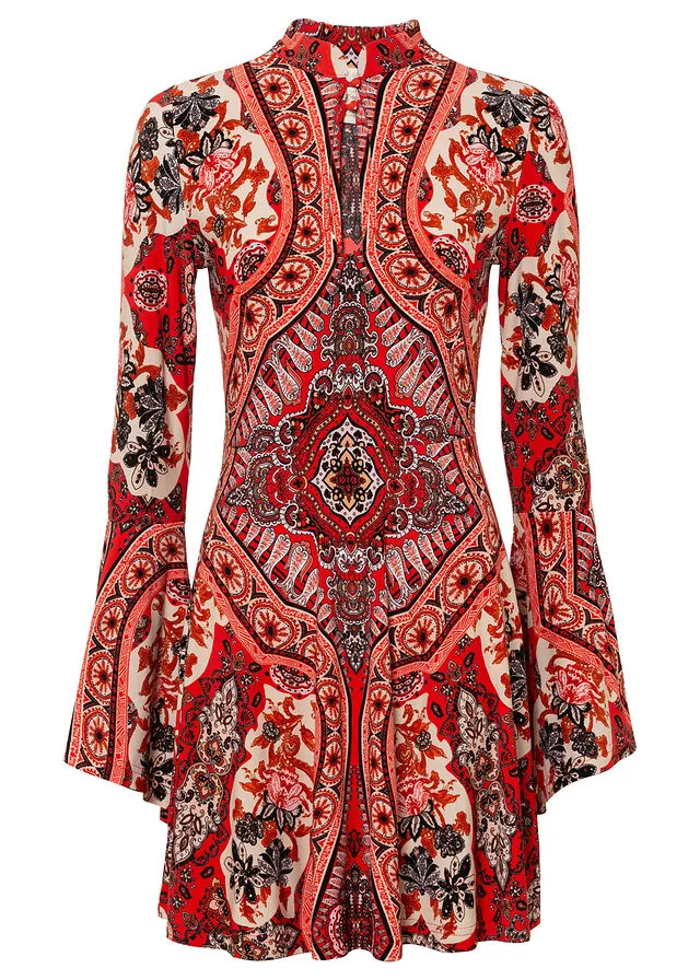 Vestido de punto con cuello alto
