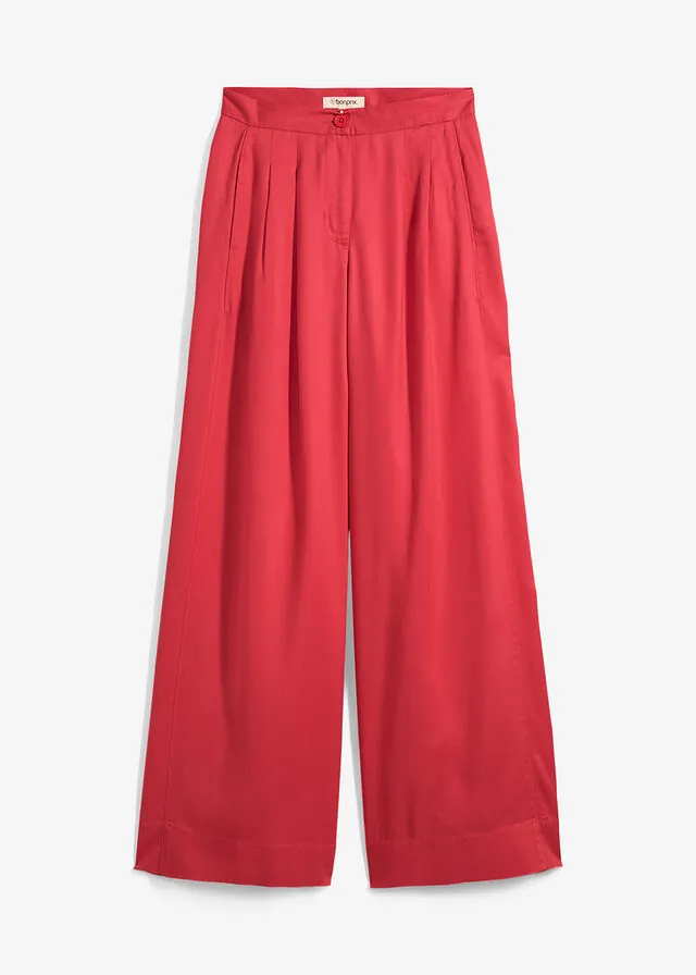 Pantalón de pinzas de lyocell fluido