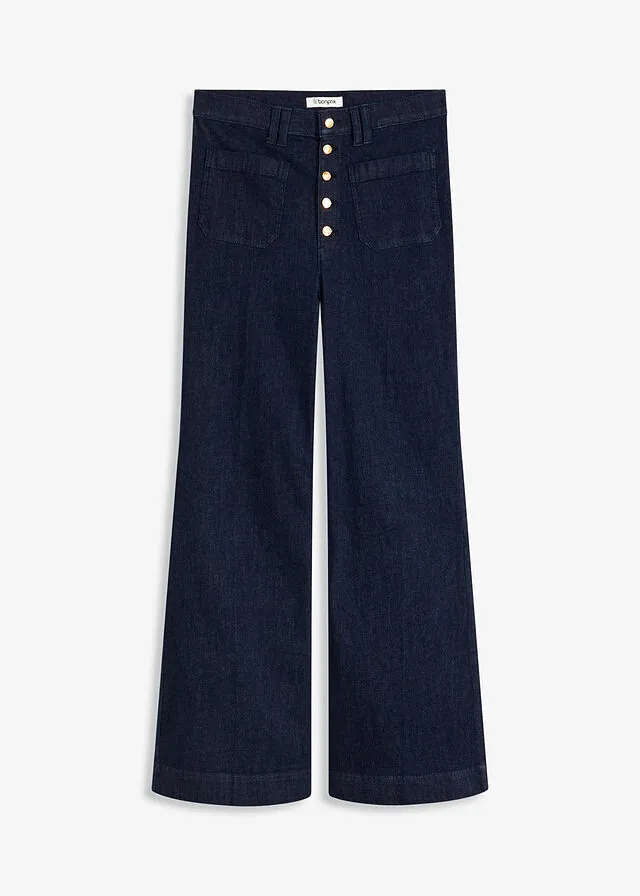 Vaqueros flared, high waist