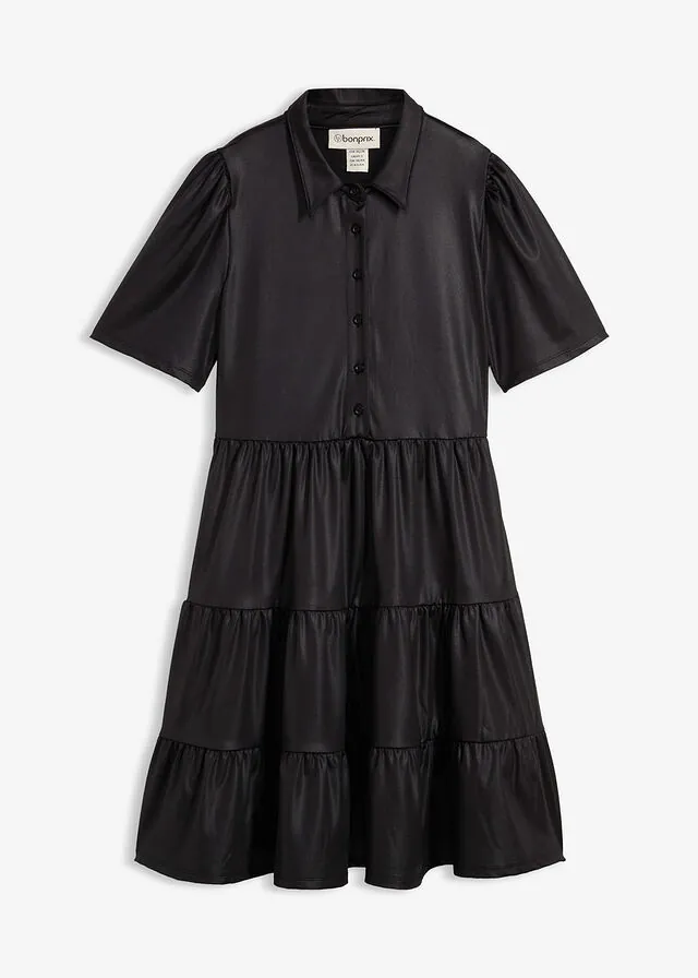 Vestido corto de material brillante