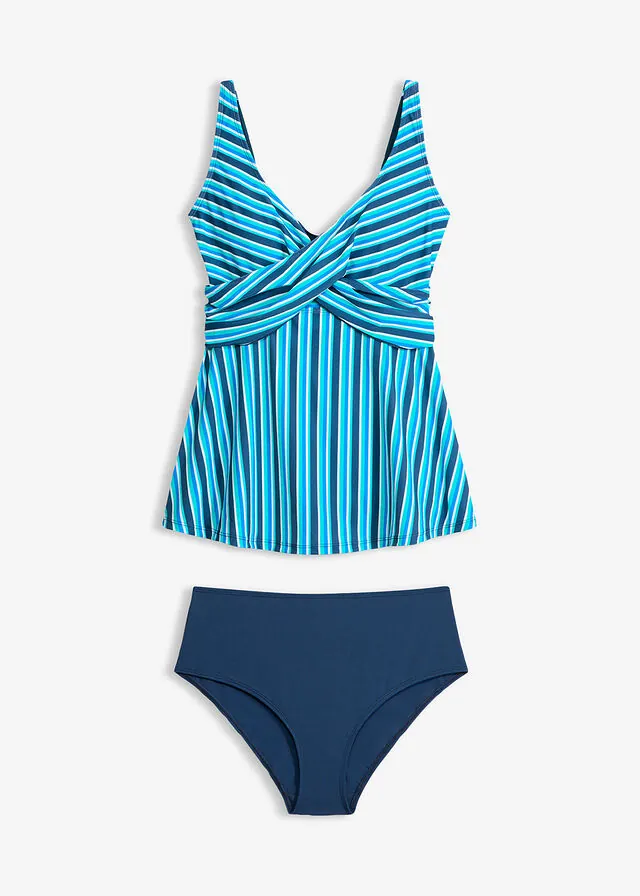 Tankini con aspecto cruzado (2 piezas)