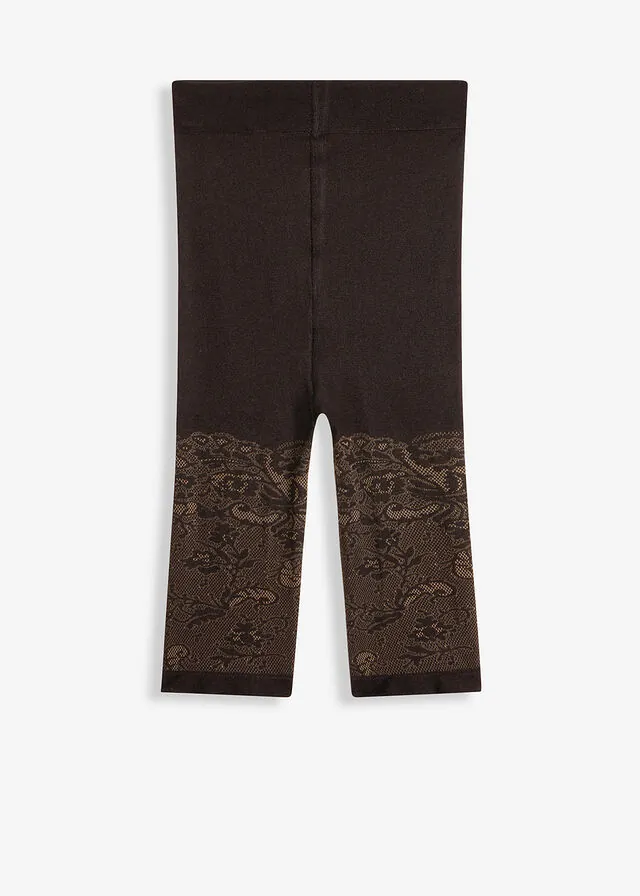 Pantalón ciclista antirrozaduras de 110 den con encaje estampado