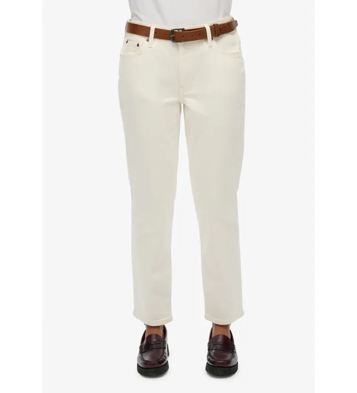 Superdry para mujer. W7010968A Jeans Vintage blanco (26/30), Casual, Algodón