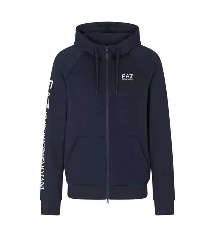EA7 para hombre. 7M001047_AF10377 Sudadera Logo Series con capucha marino (L), Casual, Algodón, Manga larga