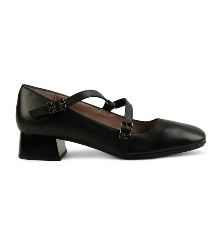 Hispanitas para mujer. HI243671 Bailarinas de Piel Soho (36), Negro, 3 a 5cm, Hebilla, Casual