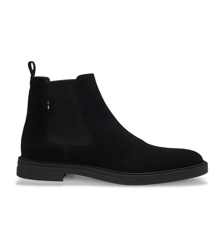 BOSS para hombre. 50552528 Botines de Piel Calev negro (40), Plano, Ninguno, Casual