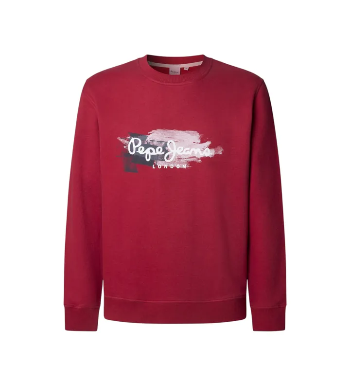 Pepe Jeans para hombre. PM5800026 Sudadera Trey rojo (L), Casual, Algodón