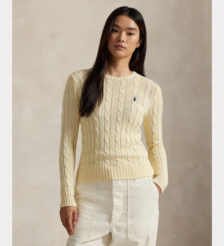 Polo Ralph Lauren para mujer. 211971869015 Jersey Julianna amarillo (L), Casual, Algodón