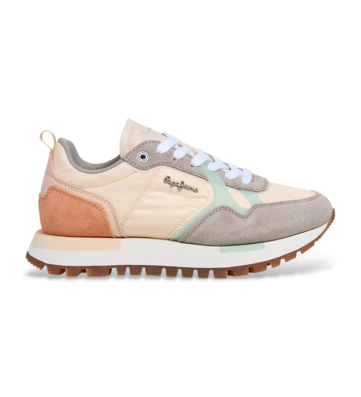 Pepe Jeans para mujer. PLS400026 Zapatillas Ari Fresh multicolor (36), Plano, Cordones, Casual