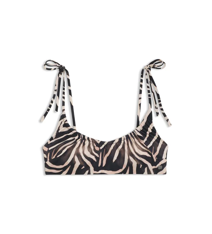 HUGO para mujer. 50561287 Top de bikini Fancy animalprint (L), Animal print, Beachwear, Poliamida