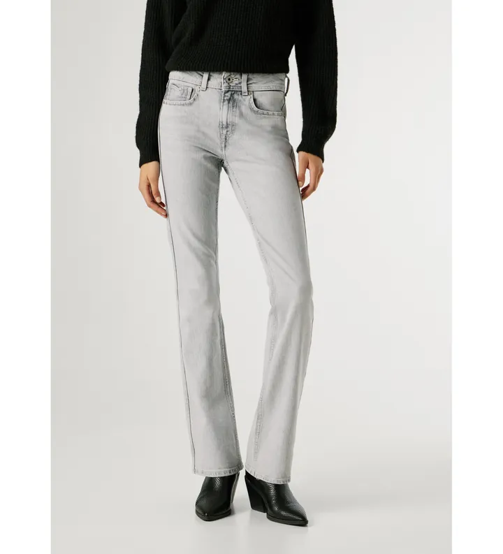 Pepe Jeans para mujer. PL20509248VA Jeans Bootcut Piper gris (24/30), Casual, Algodón, Denim