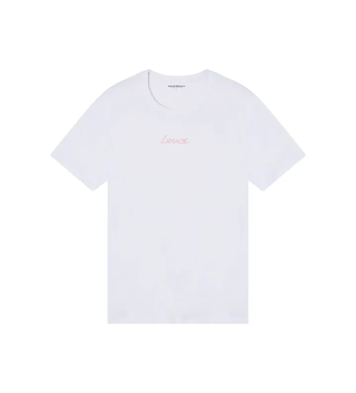 Emporio Armani para hombre. EM000377_AF19049 Camiseta San Valentine blanco (L), Casual, Algodón, Manga corta