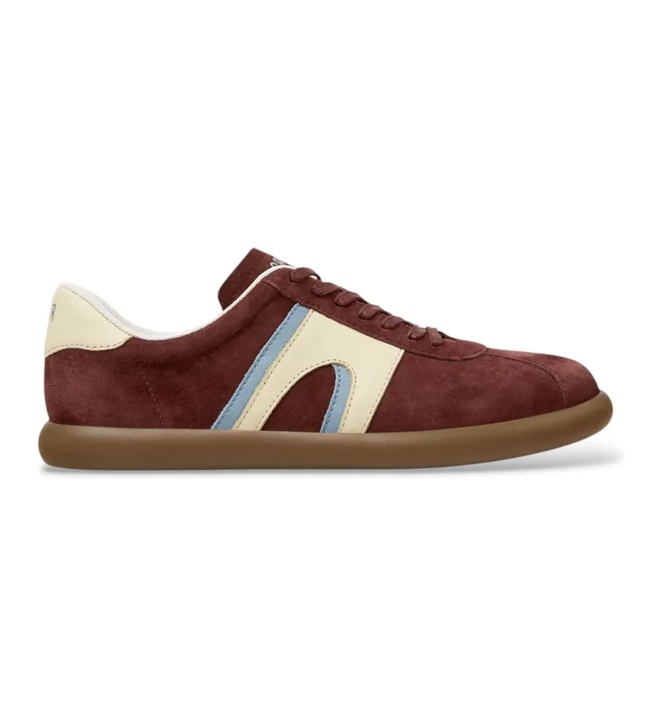 Camper para hombre. K100937-037 Zapatillas de piel Pelotas Soller burdeos (40), Plano, Ninguno, Casual