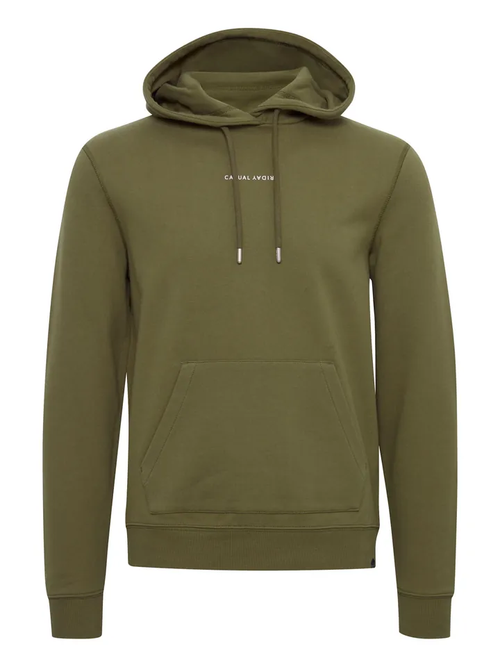 Casual Friday Sudadera 'Sinius' oliva / blanco