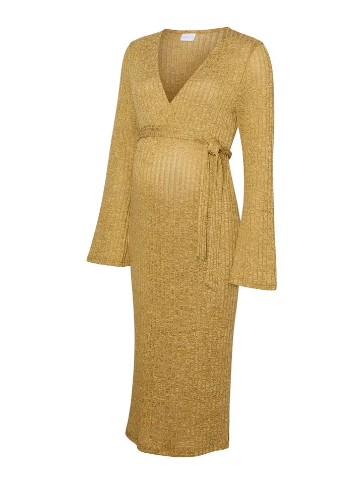MAMALICIOUS Vestido de punto 'MLZenia'  cognac