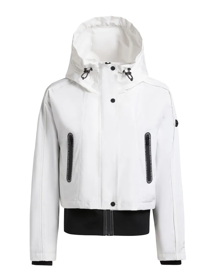 khujo Chaqueta de entretiempo 'Amelia' negro / offwhite