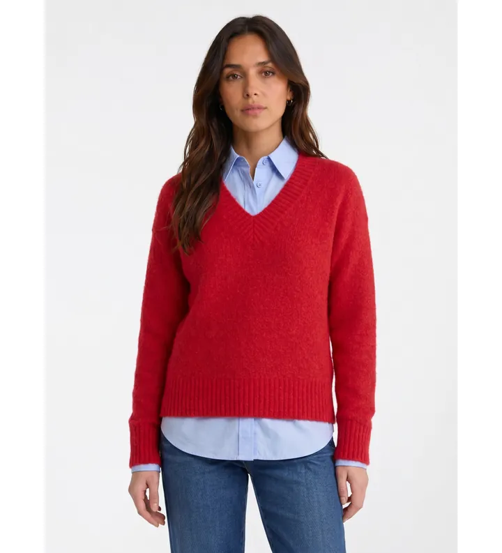 Weekend Max Mara para mujer. 2625366162600 Jersey de Punto Visita rojo (L), Casual, Alpaca