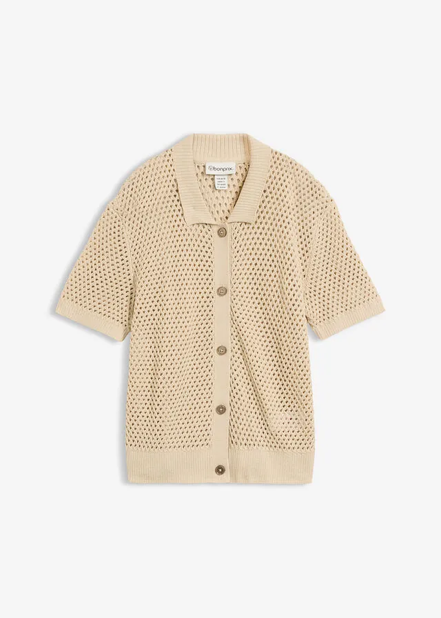 Chaqueta de punto ajour