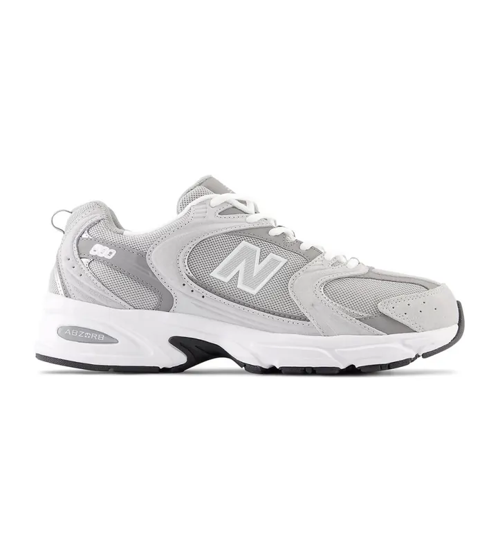 New Balance para hombre. MR530 Zapatillas de piel 530 gris (37.5), Plano, Cordones, Casual