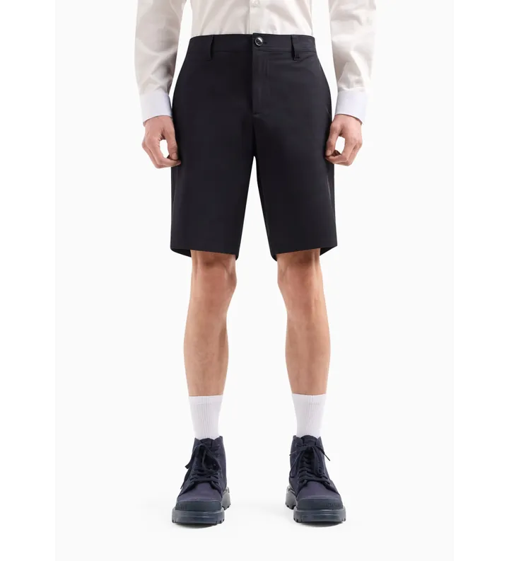 A|X Armani Exchange para hombre. 8NZS49ZNYZZ1583 Short tejido liso marino (28), Casual, Poliamida