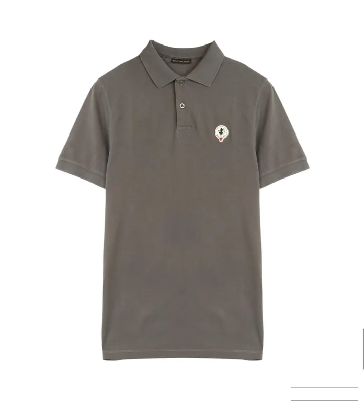 Save The Duck para hombre. DR1213M-BATE20 Polo Ovidio gris verdoso (M), Casual, Verde, Algodón, Manga corta