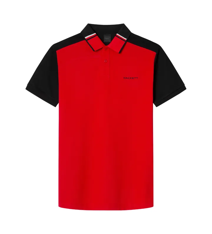 Hackett London para hombre. HM563404 Polo fit clásico Sport rojo (3XL), Casual, Algodón, Manga corta