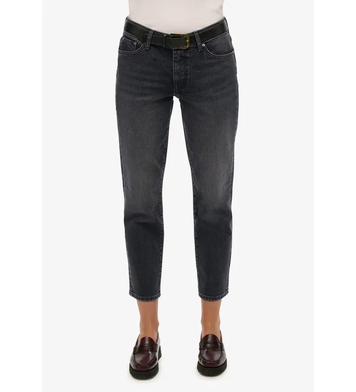 Superdry para mujer. W7010968A Jeans Vintage negro (26/30), Casual, Algodón