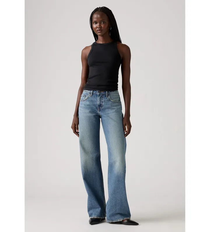 Levi's para mujer. A5566-0028 Jeans Loose azul (25/30), Casual, Algodón, Denim