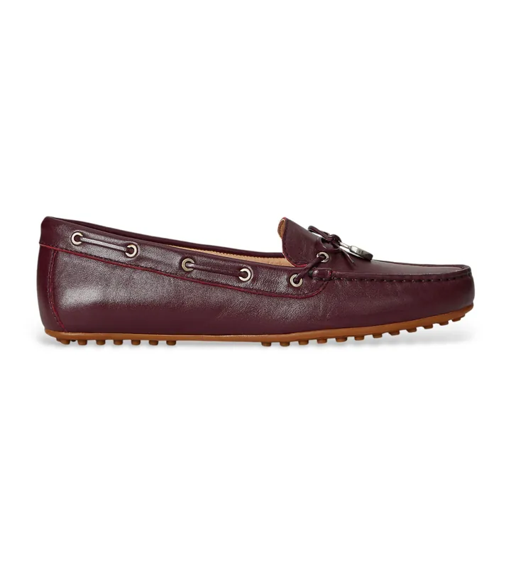 Lauren Ralph Lauren para mujer. 802967751008 Mocasines Merino marrón (35), Piel, Plano, Ninguno, Casual, Ecopiel