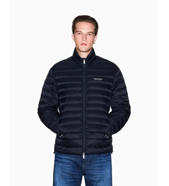 A|X Armani Exchange para hombre. XM001919AF16927UB101 Chaqueta Down marino (L), Casual, Poliamida