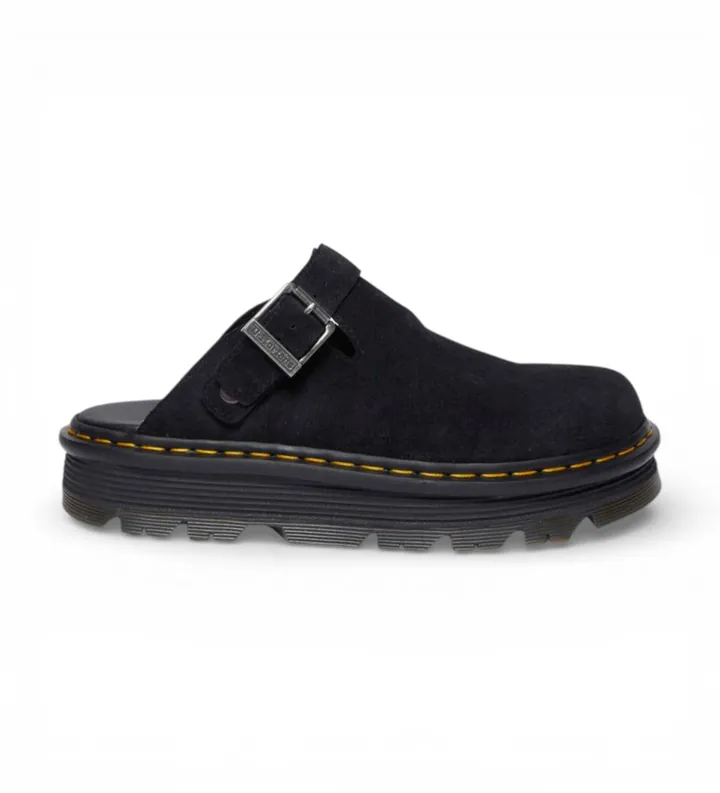 Dr Martens para mujer. 31657001 Zuecos de Piel Zebzag negro (36), Plano, 1 a 3cm, Ninguno, Casual