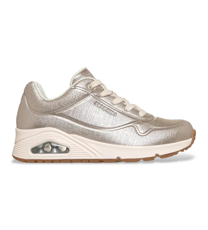 Skechers para mujer. 177859 Zapatillas Shinin Bright dorado (36), 1 a 3cm, Cordones, Casual