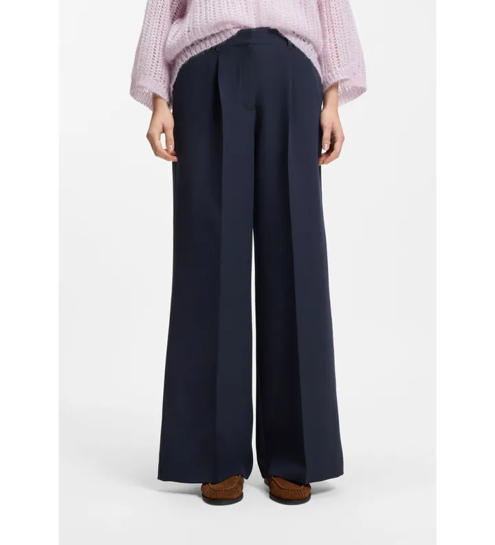 BOSS para mujer. 50545580 Pantalón Tiwi2 marino (48), Casual, Clásico, Poliéster