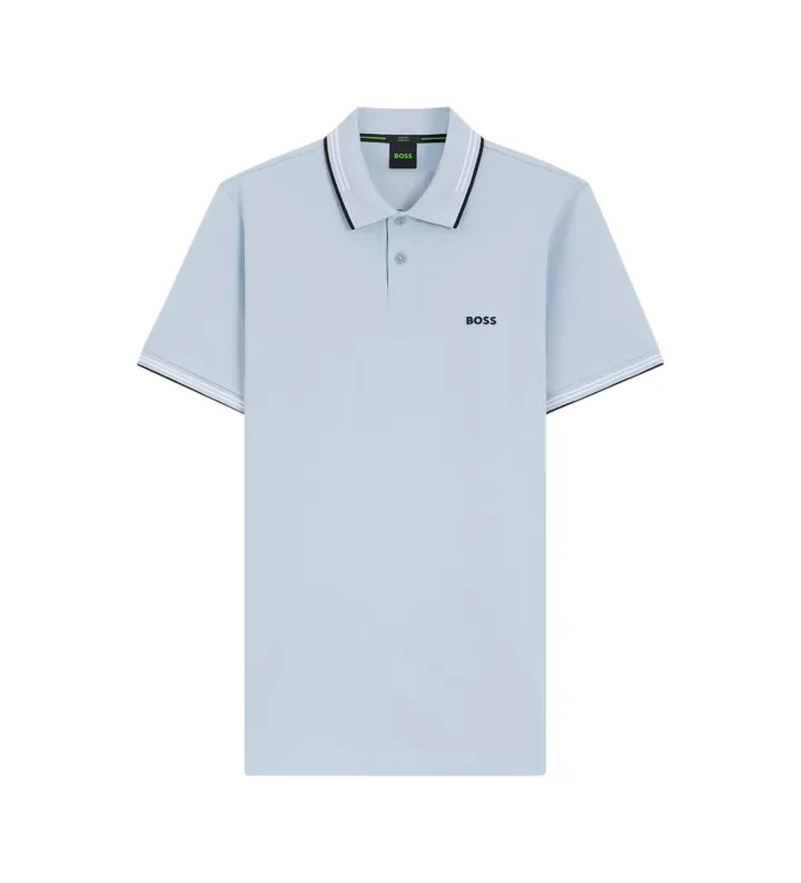 BOSS para hombre. 50506193 Polo Paul (L), Azul, Casual, Algodón, Manga corta