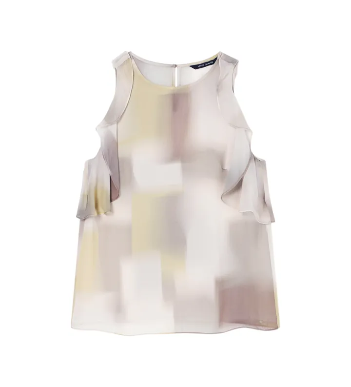 A|X Armani Exchange para mujer. XW001965AF21554F1060 Blusa Fluida multicolor (L), Casual, Clásico, Viscosa, Sin mangas / Tirantes