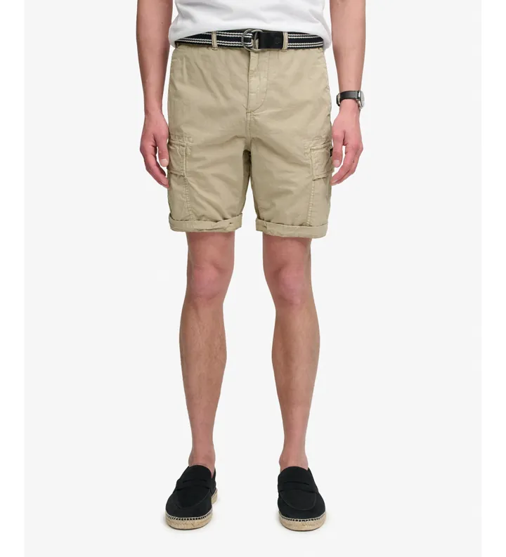 Superdry para hombre. M7110485A Bermudas cargo Ripstop Light beige (28), Casual, Algodón