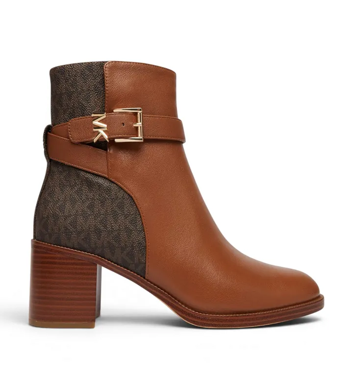 Michael Kors para mujer. 40T6RCME6L Botines de Piel con tacón Rachel marrón (36), 3 a 5cm, Cremallera, Casual, Clásico