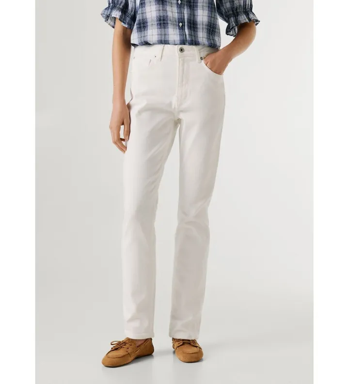 Pepe Jeans para mujer. PL20459181CA Pantalón Violet blanco (28/32), Casual, Algodón