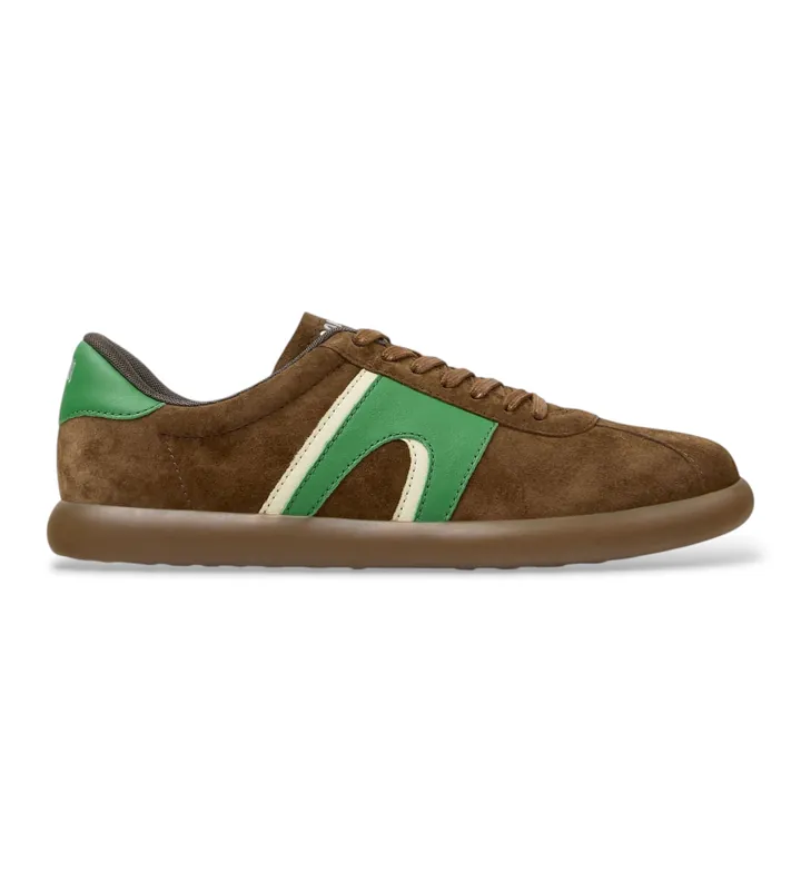 Camper para hombre. K100937-038 Zapatillas de piel Pelotas Soller marrón (40), Plano, Ninguno, Casual