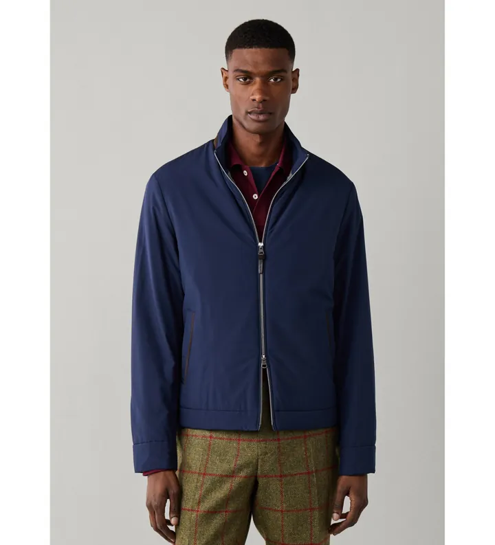 Hackett London para hombre. HM4000205 Cazadora Blouson marino (3XL), Casual, Poliéster